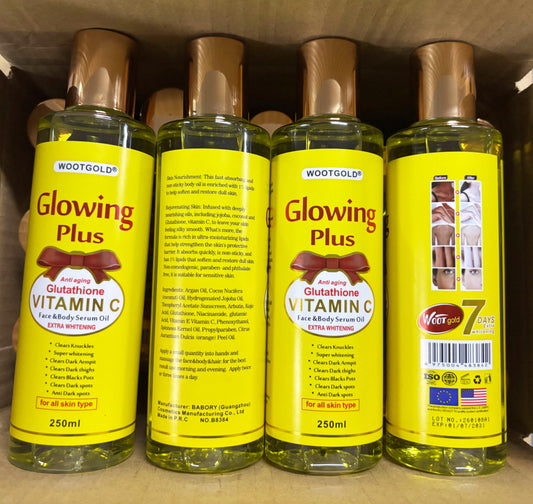 Vitamin C & Glutathione Brightening Face & Body Oil – Dark Spot & Glow Serum Oil