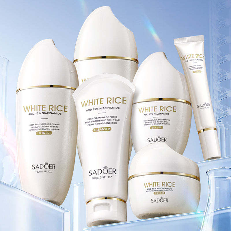 SADOER Korean Skincare Set – Centella & Niacinamide 6-Piece Brightening Kit for All Skin Types