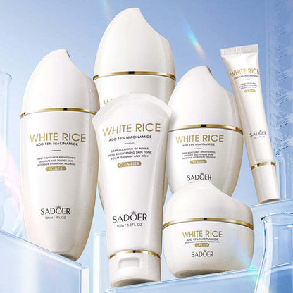 SADOER Korean Skincare Set – Centella & Niacinamide 6-Piece Brightening Kit for All Skin Types