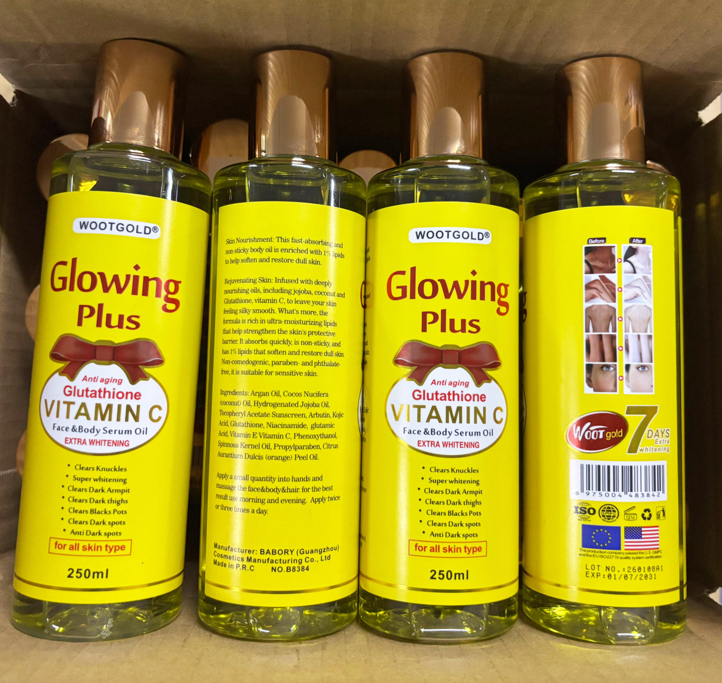 Vitamin C & Glutathione Brightening Face & Body Oil – Dark Spot & Glow Serum Oil