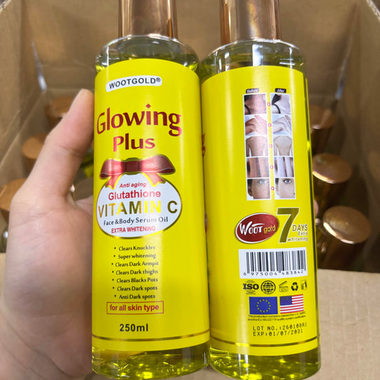 Vitamin C & Glutathione Brightening Face & Body Oil – Dark Spot & Glow Serum Oil