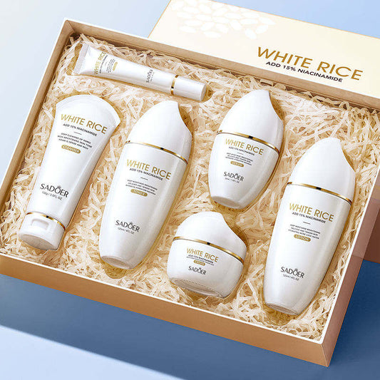 SADOER Korean Skincare Set – Centella & Niacinamide 6-Piece Brightening Kit for All Skin Types