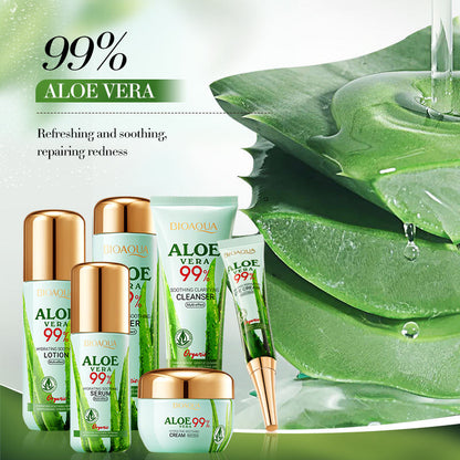 Organic Aloe Vera Face Care Set – Soothing, Moisturising & Repairing Skincare Kit (6 Piece)
