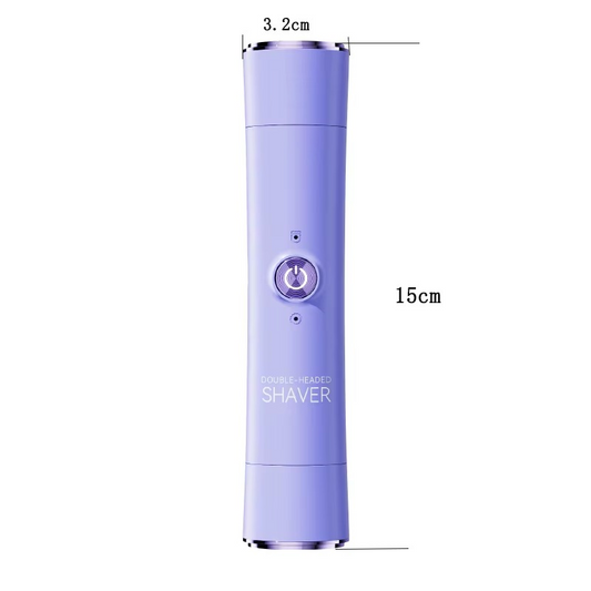 2-In-1 Wireless Rechargeable Electric Shaver, Suitable for Women - Dual Head Bikini Trimmer, Suitable for Both Dry and Wet Use