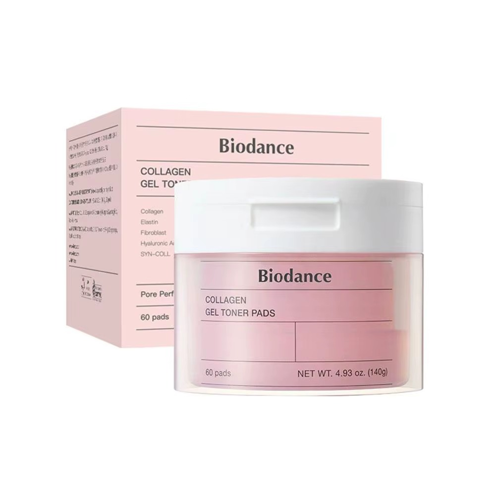 Korean Biodance Skin Care Kit - Collagen Gel Toner Pads, Bio-Collagen Real Deep Mask, Nourishing, Moisturizing, Calming, Tighten