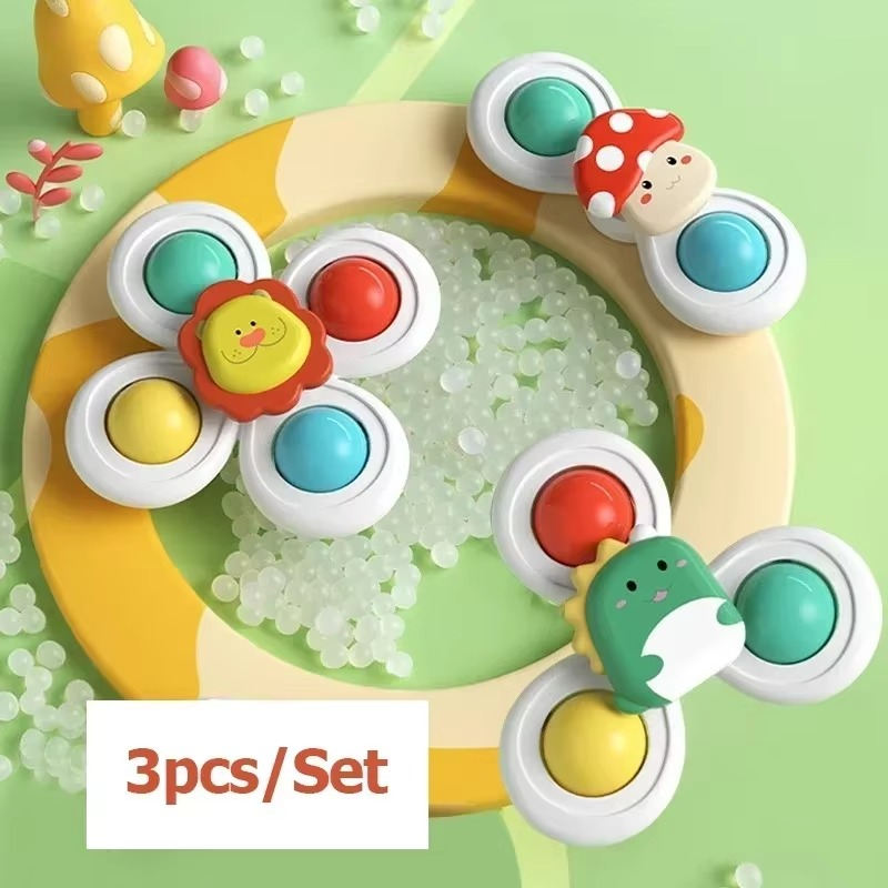 Baby Sucker Spinning Toys Children Bath Montessori Education Rotating 3 Years Bathroom Toys for Toddler Infant Toys for Baby